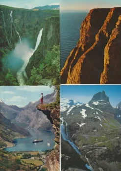 Tradera 10 Beg/obeg Vykort från Norge - Fjäll, fjordar och städer| Nordiske Lande