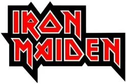 Tradera [ DEKAL ] IRON MAIDEN Två st. 15 x 9.7 cm. Svart & Röd.| Biltilbehør