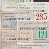Tradera 6 gamla penninglotter 1948-1962> Lotterier & Lodsedler