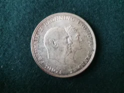Tradera 5 Kronor 1960, Drottning Ingrids silverbröllop| Udenlandske Mønter