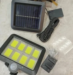 Tradera 800 lumen 1,5W 3 lägen solar 160-COB LED-ljus med rörelsesensor, lättinstallerad| Lamper