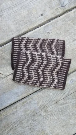 Tradera 1 par stickade pulsvärmare, handledsvärmare, fingerlösa vantar, torgvantar| Andet Håndlavet