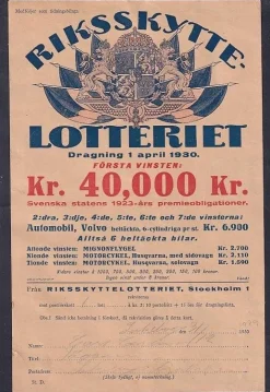 Tradera 3 st > Lotterier & Lodsedler