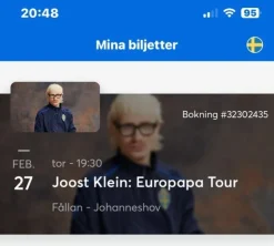 Best 2 st biljetter till Joost Klein på Fållan, Johanneshov 27/2 Koncerter