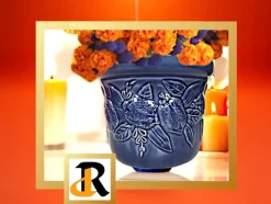 Tradera 1 st blomkruka, blå kruka| Potter & Plantedyrknings-systemer