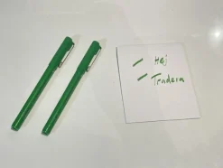 Tradera 2 st gröna Tuschpennor Kalligrafi 3,5 Japan - Marvy penna> Kuglepenne & Tilbehør