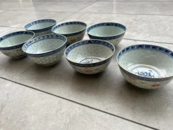 Shop 8 st kinesiska skålar med blommönster - 1900-talets första hälft Orientalsk Kunst Og Porcelæn