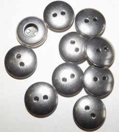 Tradera 10 st knappar, metallknapp, vitmetall, ca 18 mm| Syning & Strik