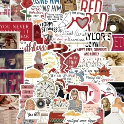Tradera 50 st Taylor Swift klistermärken RED| Scrapbøger
