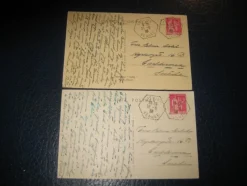 Tradera 2 vykort Frankrike med fina stämplar| Verden Undtagen De Nordiske Lande