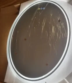 Tradera 60 x 80 cm 24W oval väggmonterad badrumsspegel med LED-bakgrundsbelysning> Makeup