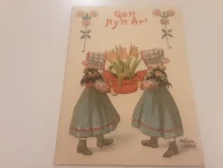 Tradera Adina Sand flickor med blommor MINIKORT 1918| Generelle Motiver