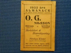 Discount Almanacka 1932 Bjernums tryckeriaktiebolag Bjärnum Almanakker & Kalendere