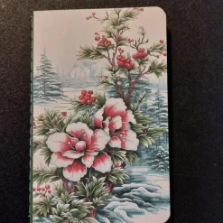 Tradera Anteckningsbok med unik design blommor vinter linjerat häfte| Øvrigt Hobby