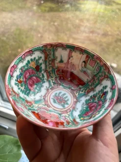 Cheap Antikt Kinesisk Skål med Dekoration Orientalsk Kunst Og Porcelæn