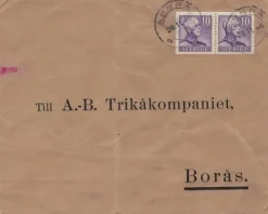 Tradera Arbrå, Alfta NSt 58q,59b på TVÅ brev 29.11.45 och 14.10.45| Sverige