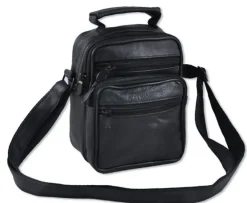 Discount axelväska väska axel resa svart fickor ficka unisex dam herr rem mobil plånbok Tasker