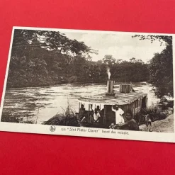 Tradera Belgiska Kongo, gammal ångbåt vykort| Verden Undtagen De Nordiske Lande