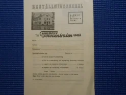 Tradera Beställningssedel Norrländska fotocentralen Umeå| Andet Optisk Udstyr