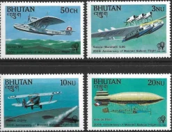 Tradera Bhutan Flygplan luftskepp Mi 824-27 xx| Asien