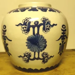 Flash Sale Blåvit kinesisk porslinsburk med karaktärer Orientalsk Kunst Og Porcelæn