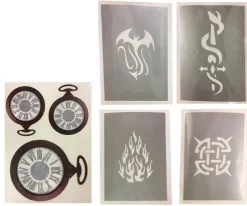 Tradera Body art Tatueringsmall x4 + tillfällig tatuering| Tatovering