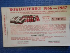 Tradera Boklotteriet 1966-67> Lotterier & Lodsedler