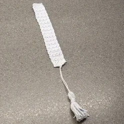 Tradera Bokmärke ljusblå/grå virkat| Tilbehør