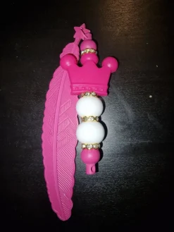 Tradera Bokmärke med krona och fjäder| Andet Håndlavet