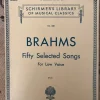 Tradera Brahms: Fifty Selected Songs For Low Voice (Schirmer's Library of Musical| Noder Og Nodehæfter