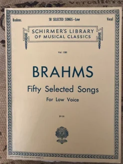 Tradera Brahms: Fifty Selected Songs For Low Voice (Schirmer's Library of Musical| Noder Og Nodehæfter