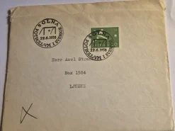Tradera Brev med Stämpel FotbollsVM 1958> Sportsmemorabilia