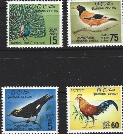 Tradera Ceylon (Sri Lanka) 1966 Fåglar 4v| Asien