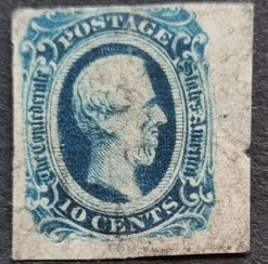 Tradera Confederate States Scott 11 Lite papperseparation v sidaSe besk.för förkort| Nordamerika