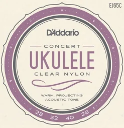 Tradera D´ Addario Concert Ukulele Clear Nylon EJ65C| Musiktilbehør