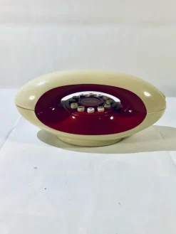 Tradera Diabelle Televerket Retro / Vintage Fast Knapptelefon (Röd/Vit)| Fast Telefoni