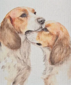 Tradera Disktrasa duk med tryck 2 hundar Beagle| Indretning & Husholdning
