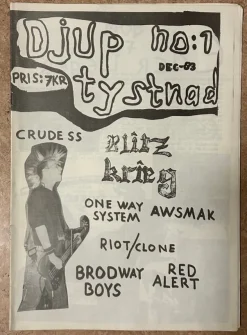 Tradera Djup tystnad nr 1 - fanzine 1983| Musiktidsskrifter & Litteratur
