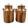 New Dorre Kopparburk 2st Burk med Lock Vintage Stämplad Kobbergenstande