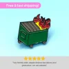 Discount Dumpster Fire Meme Enamel Pin - Funny and Cartoonish Hard Enamel Brooch Stofmærker & Pins