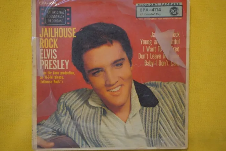 Tradera ELVIS PRESLEY JAILHOUSE ROCK KONVOLUT TILL MUSIK VINYL EP SKIVA 50 TALET| Pladeomslag