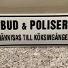 Cheap Emaljskylt Bud & Poliser Kuriosa