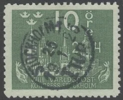 Tradera F197, praktex stpl STOCKHOLM 1 TUR 25.1.1925| Sverige