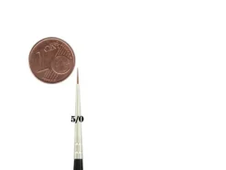 Tradera Feldherr - Kolinsky Red Sable Brush Size 5/0 | Ø 1,0mm | Visible Hair| Kunstnerartikler