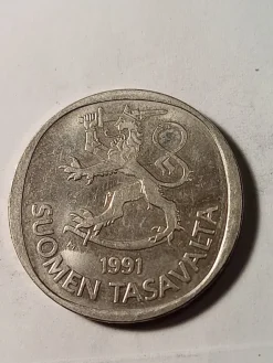 Tradera *Finland-1 markkaa -Nickel -1991 * Cond. 1+*| Udenlandske Mønter