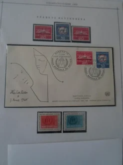 Tradera FN United nations 5 postfrisk och FDC med vinjett 1960 Världsflyktingåret| Resten Af Verden