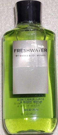 Tradera FRESHWATER Bath & Body Works 3-IN-1 hair face & body wash 295ml USA For Men doft> Hudpleje