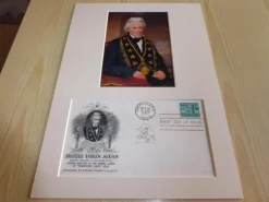 Tradera Frimurare Andrew Jackson fotografi & förstadagsbrev med passepartout storlek A4| Nordamerika