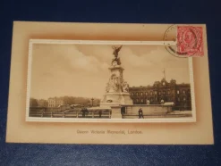 Tradera Gammal Vykort England frankerat på framsidan Queen Victoria Memorial London| Verden Undtagen De Nordiske Lande