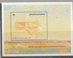 Tradera GRENADA_GRENADINES.: Vackert Postfriskt Block med ZEPPELINARE 1993| Sydamerika & Caribien